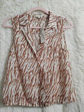 Mystree Shoulder Tank Blouse Size SM NTW